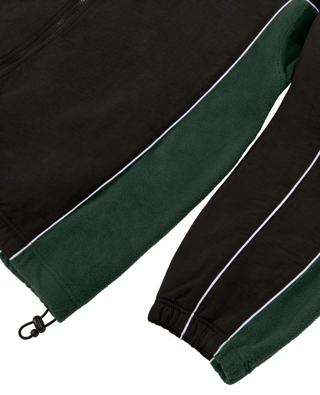 GRAND X NEW BALANCE POLAR FLEECE LINED NYLON JACKET 'BLACK/FOREST GREEN' - Antithesis Store