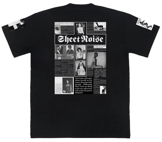 THE SALVAGES X SHEET NOISE T-SHIRT 'BLACK'