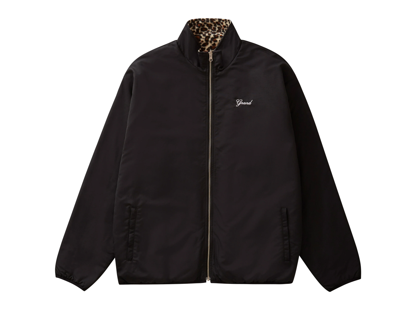 GRAND COLLECTION REVERSIBLE LEOPARD JACKET 'BROWN/BLACK'