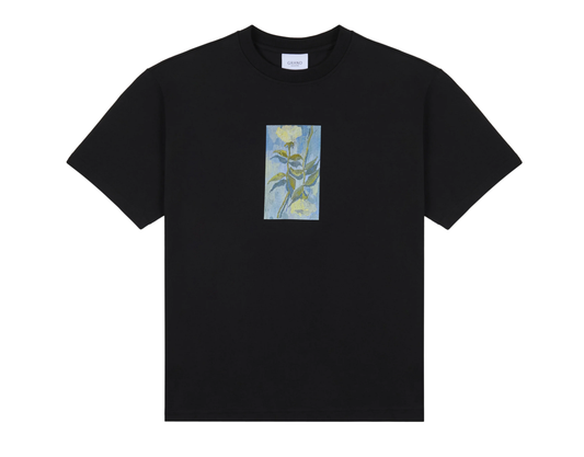 GRAND COLLECTION WHITE ROSES TEE 'BLACK'