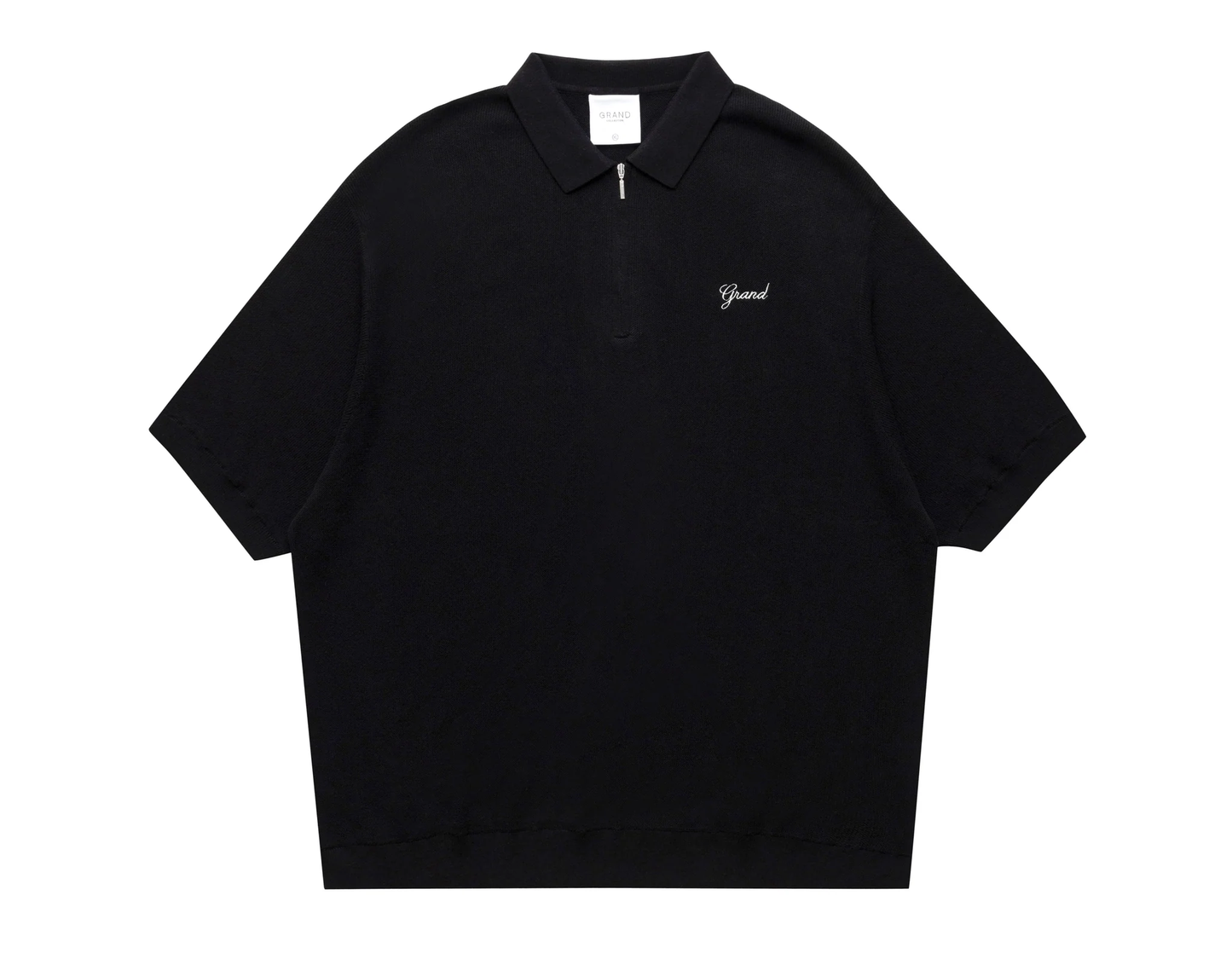 GRAND COLLECTION KNIT QUARTER ZIP 'BLACK'