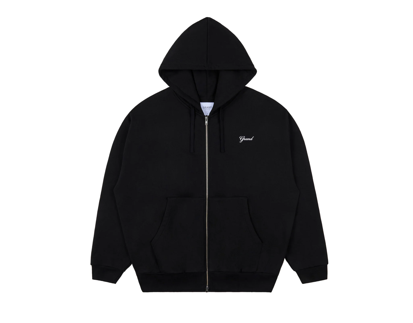 GRAND COLLECTION ZIP UP SCRIPT SWEATSHIRT 'BLACK'