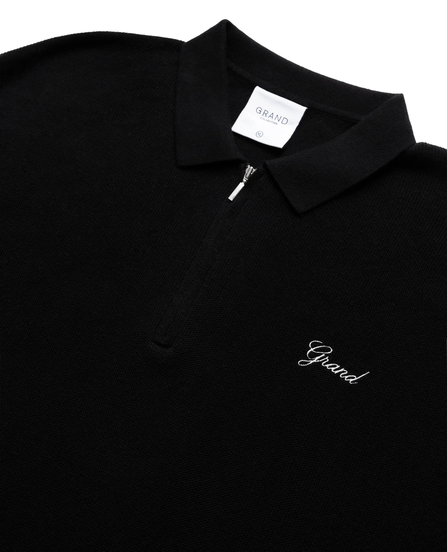 GRAND COLLECTION KNIT QUARTER ZIP 'BLACK'
