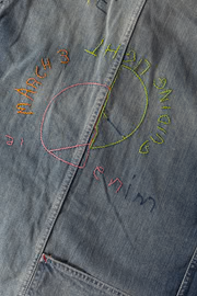 KAPITAL 12OZ DENIM CACTUS COVERALL (MEMORIAL EMBROIDERY MODEL) 'PRO'