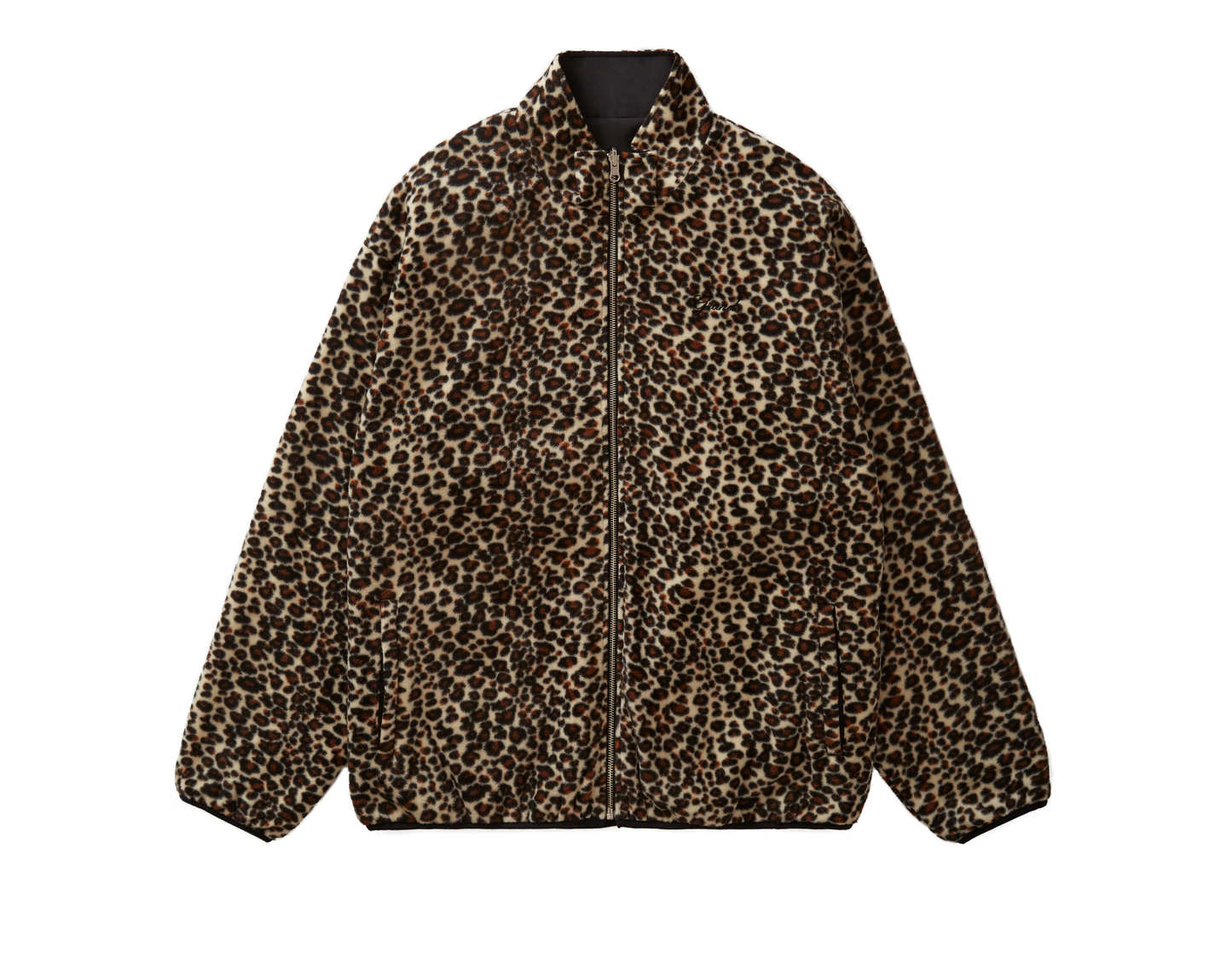 GRAND COLLECTION REVERSIBLE LEOPARD JACKET 'BROWN/BLACK'