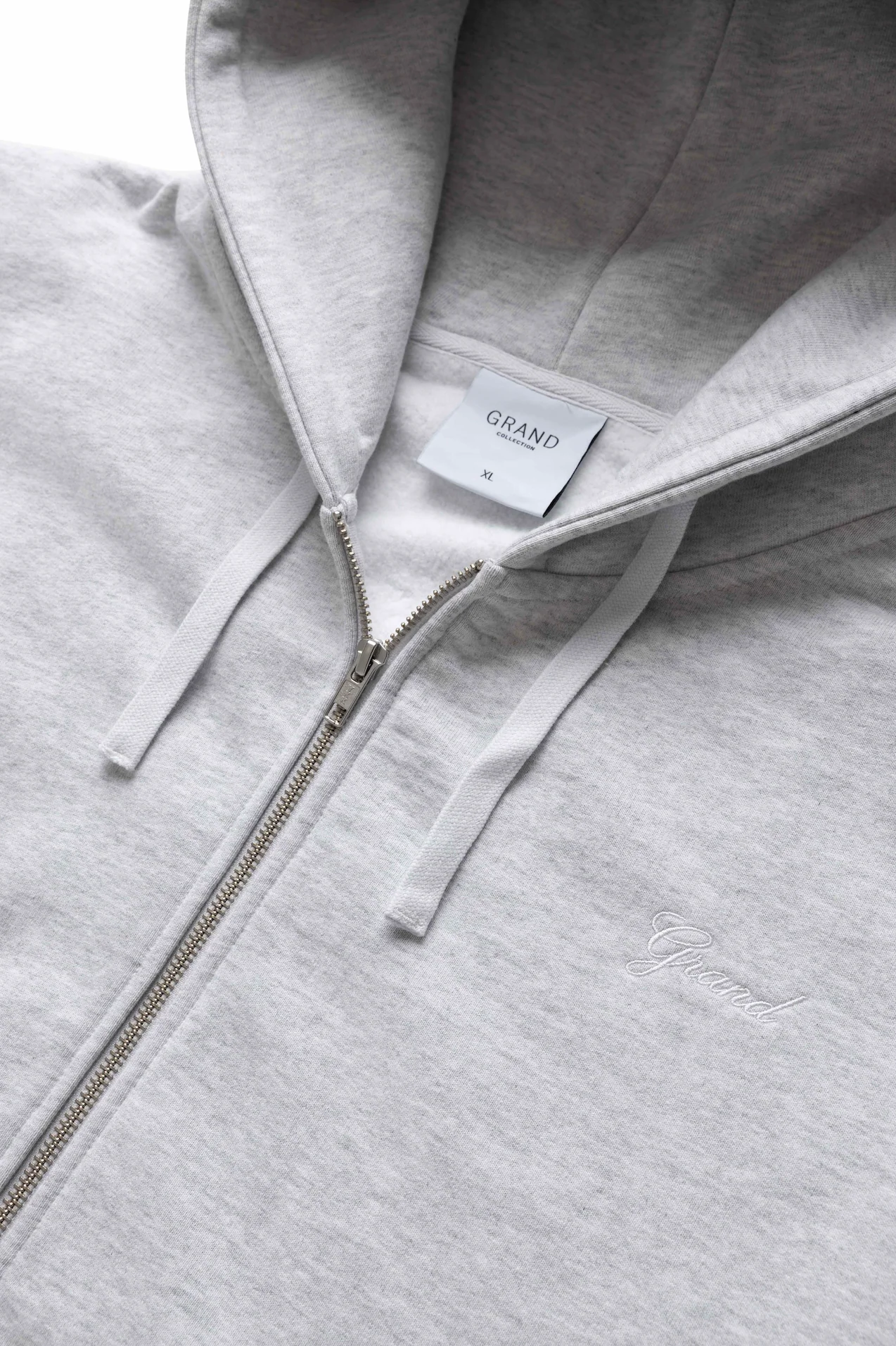GRAND COLLECTION ZIP UP SCRIPT SWEATSHIRT 'GREY'