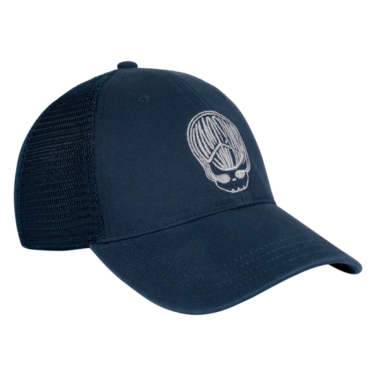 LIMOSINE PEACE HEAD HAT 'NAVY/SILVER EMBROIDERY'