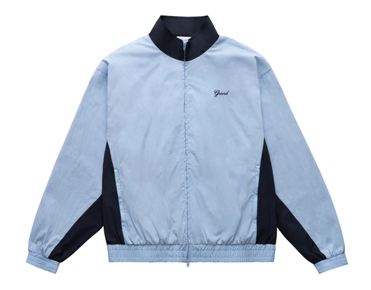 GRAND COLLECTION COTTON/NYLON TRACK JACKET 'POWDER BLUE/NAVY'