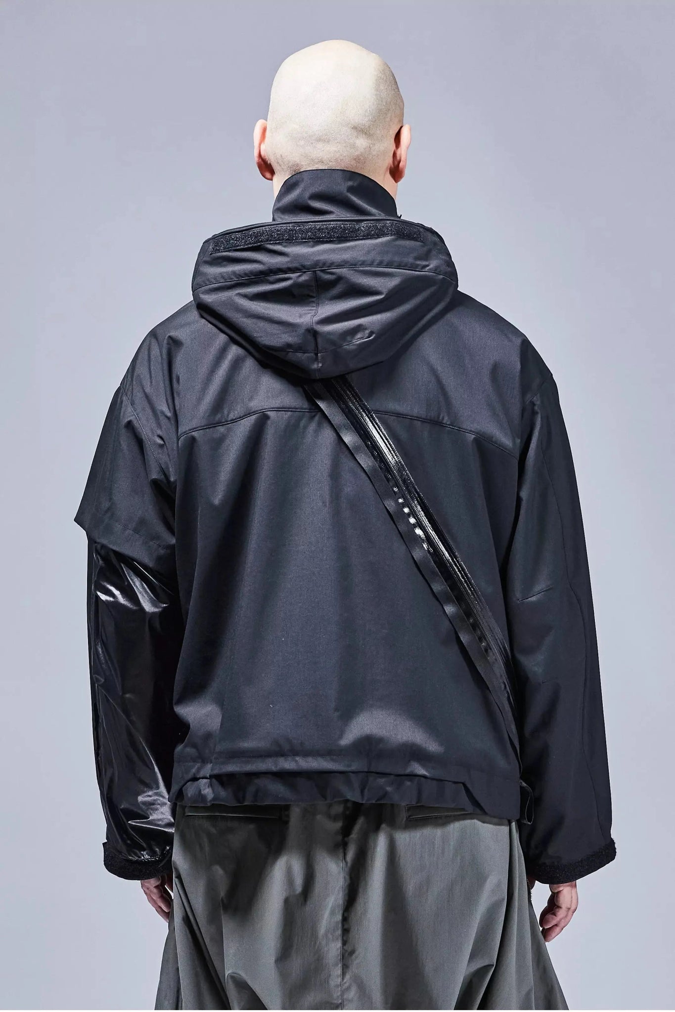 J115K - E Encapsulated Nylon Interops Jacket 'Black' - Antithesis Store