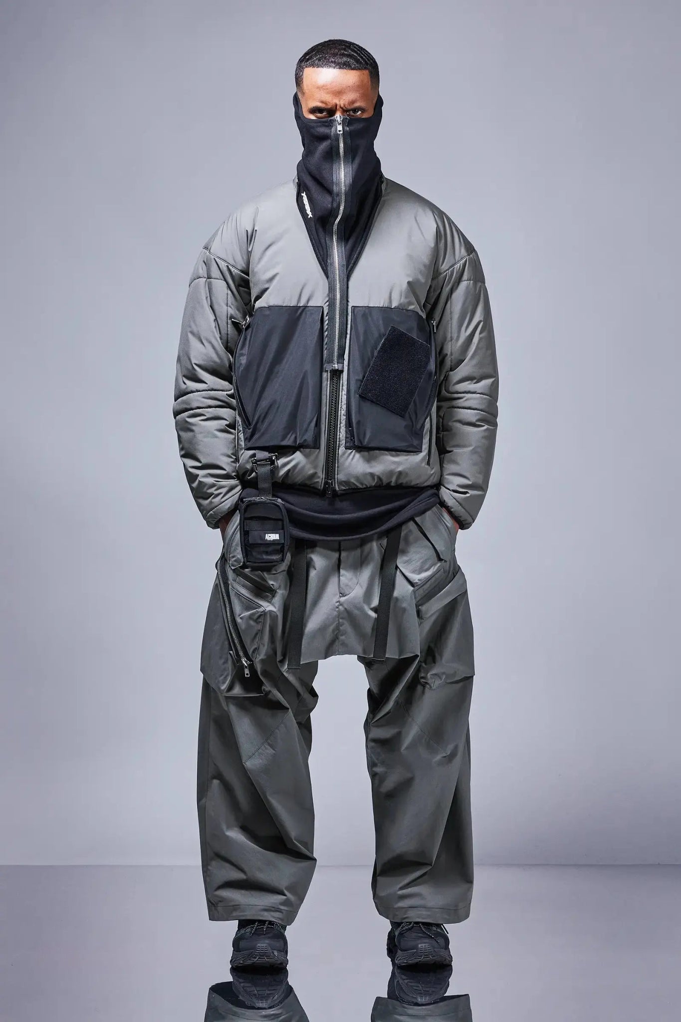 J91A - WS Windstopper® PrimaLoft® Modular Jacket 'Grey/Black' - Antithesis Store