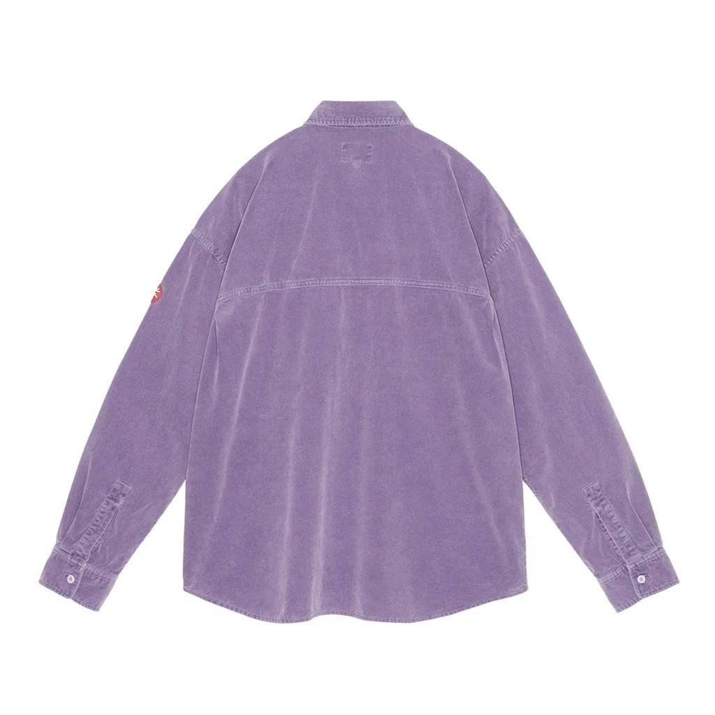 CAV EMPT OVERDYE CORD DESIGN BIG SHIRT 'PURPLE'