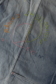 KAPITAL 12OZ DENIM CACTUS COVERALL (MEMORIAL EMBROIDERY MODEL) 'PRO' - Antithesis Store