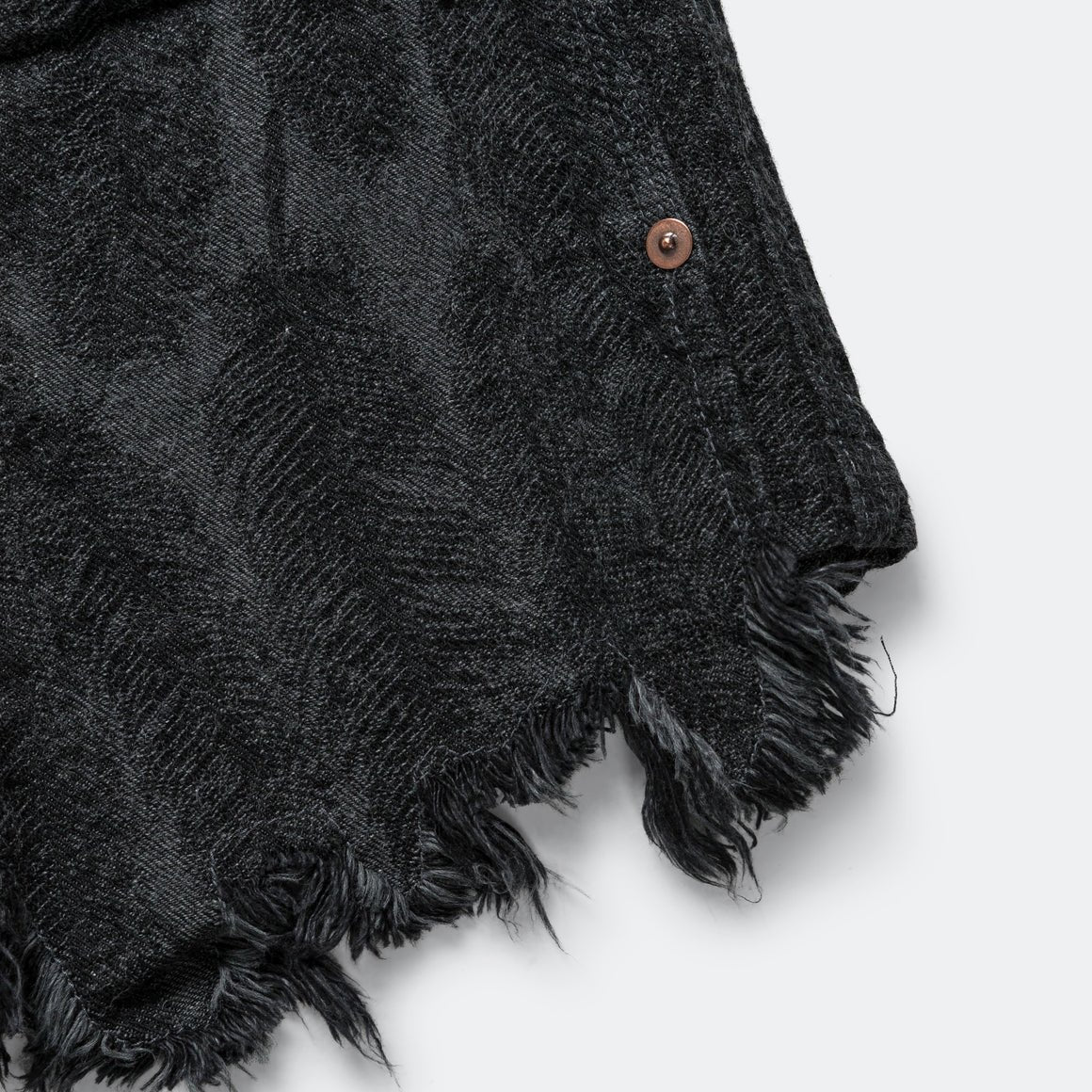 KAPITAL 12OZ MAGPIE DENIM W-KNEE EASY SHORT PANTS 'BLACK' - Antithesis Store