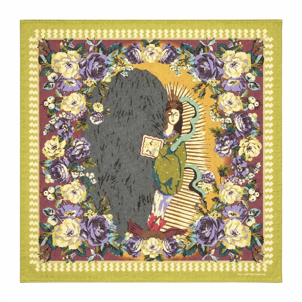 KAPITAL COLOR BANDANNA (A.MA.TE.RA.SU) 'YELLOW' - Antithesis Store