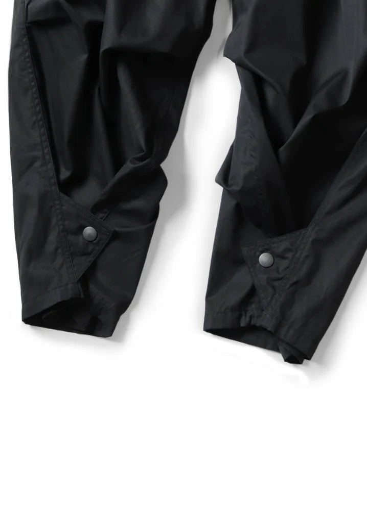 KAPITAL COMBED GABERGINE AOZAI CARGO PANTS 'BLACK' - Antithesis Store