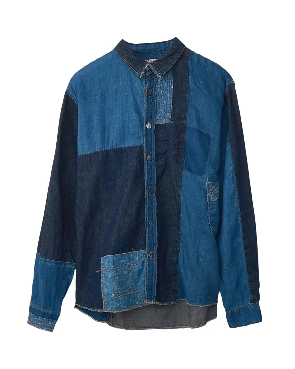 KAPITAL Cotton x Linen IDG KATMANDU Shirt 23 'INDIGO' - Antithesis Store