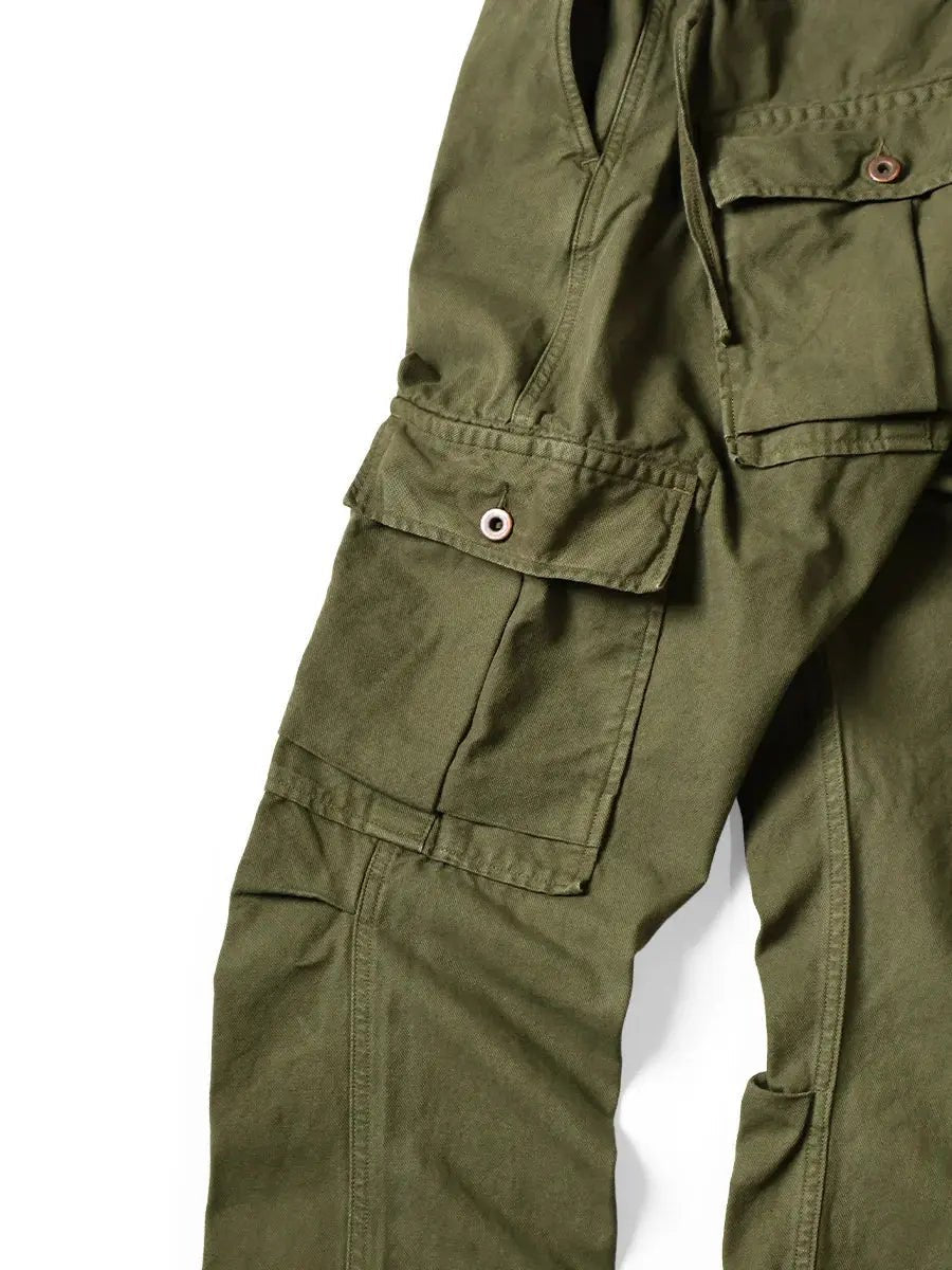 KAPITAL Light Canvas RINGOMAN Cargo Pants 'BLACK' - Antithesis Store