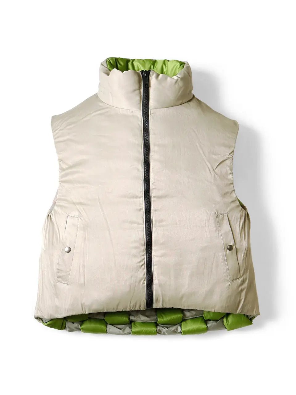 KAPITAL Rip Stop Nylon KEEL-WEAVING Vest 'Black' - Antithesis Store