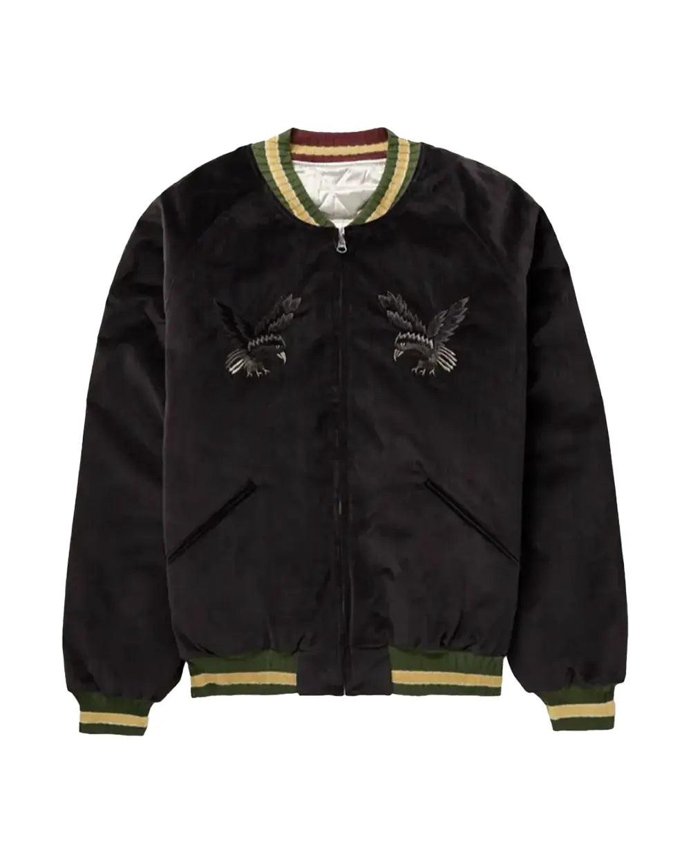KAPITAL Velveteen Souvenir JKT (Raven&Skull) 'Black' - Antithesis Store