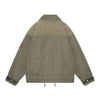 LEATHER SHOULDER BOMBER JACKET 'Khaki - Antithesis Store