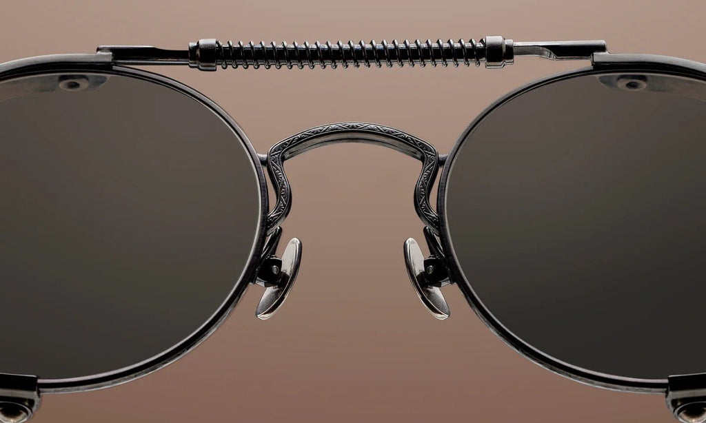 MATSUDA 2809H-V2.SG.BRTM-BOR.52 'BRUSHED RUTHENIUM-BORDEAUX CAFÉ GREY' - Antithesis Store