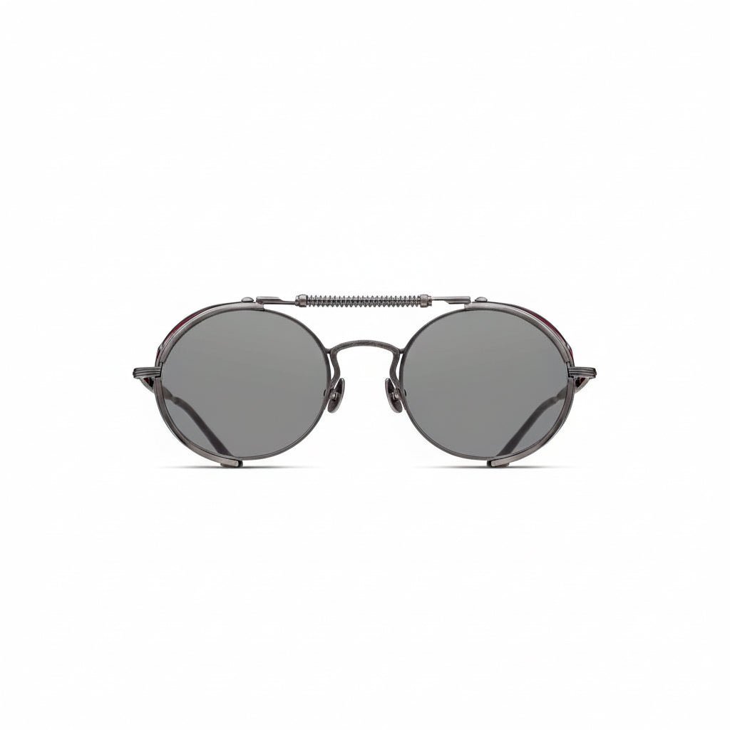 MATSUDA 2809H-V2.SG.BRTM-BOR.52 'BRUSHED RUTHENIUM-BORDEAUX CAFÉ GREY' - Antithesis Store