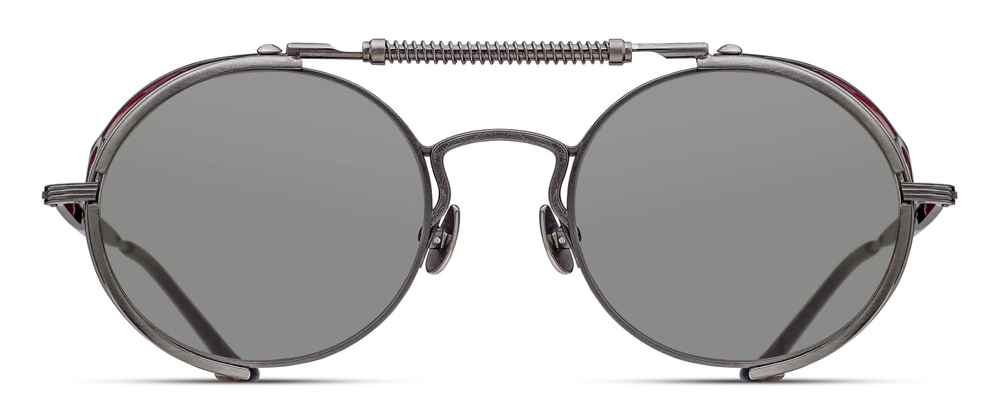 MATSUDA 2809H-V2.SG.BRTM-BOR.52 'BRUSHED RUTHENIUM-BORDEAUX CAFÉ GREY'