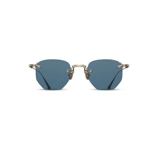 M3104-A Sunglasses 'Brushed Gold / Geometric Blue Grey'