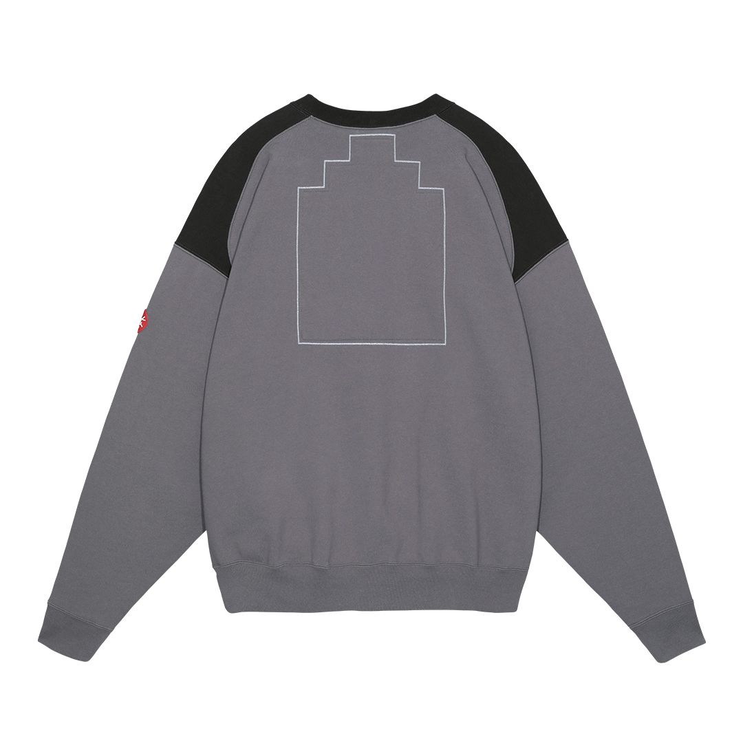 PANEL SHOULDER CREW NECK 'Charcoal'