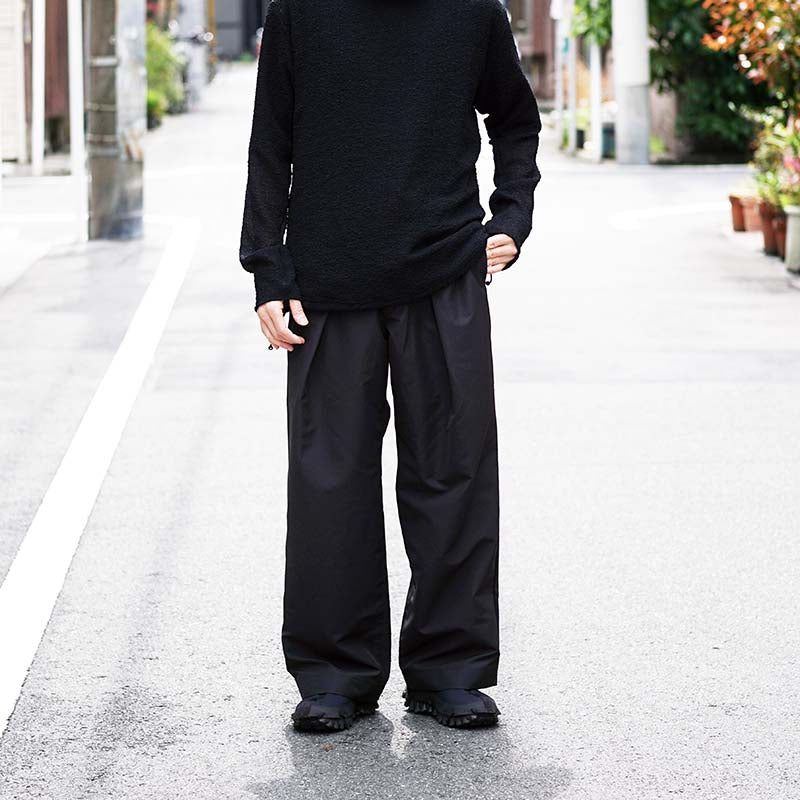CCP PT-AB103 STITCH TUCK WIDE PANT 'BLACK'