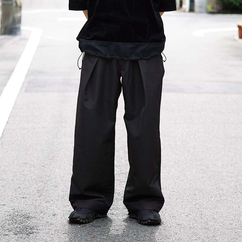 CCP PT-AB103 STITCH TUCK WIDE PANT 'BLACK'