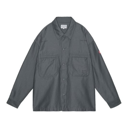 CAV EMPT COTTON LINEN CASUAL SHIRT 'CHARCOAL'