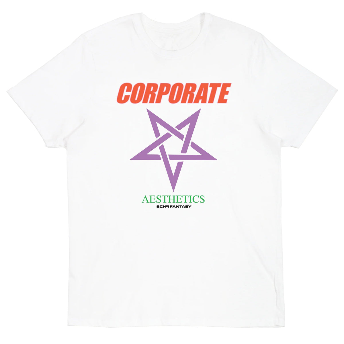SCI-FI FANTASY CORPORATE AESTHETICS TEE 'WHITE' - Antithesis Store