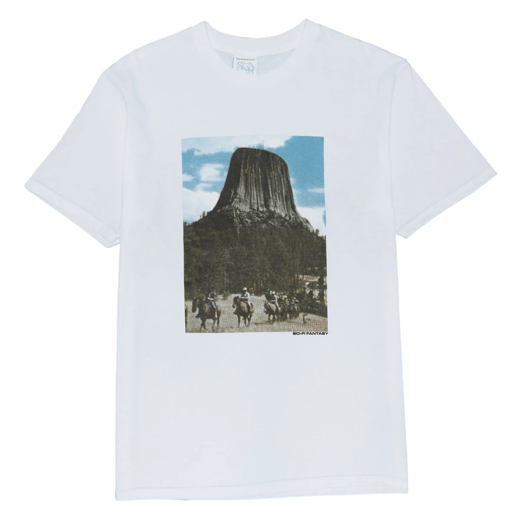 SCI-FI FANTASY DEVILS TOWER TEE 'WHITE' - Antithesis Store