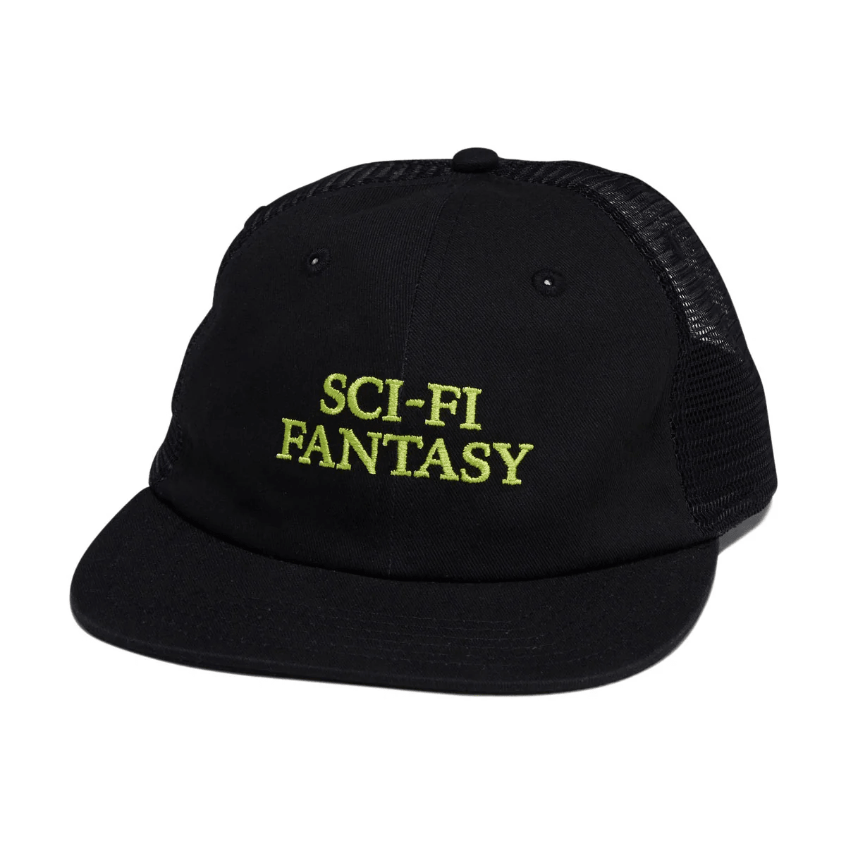 SCI-FI FANTASY LOGO MESH HAT 'BLACK' - Antithesis Store