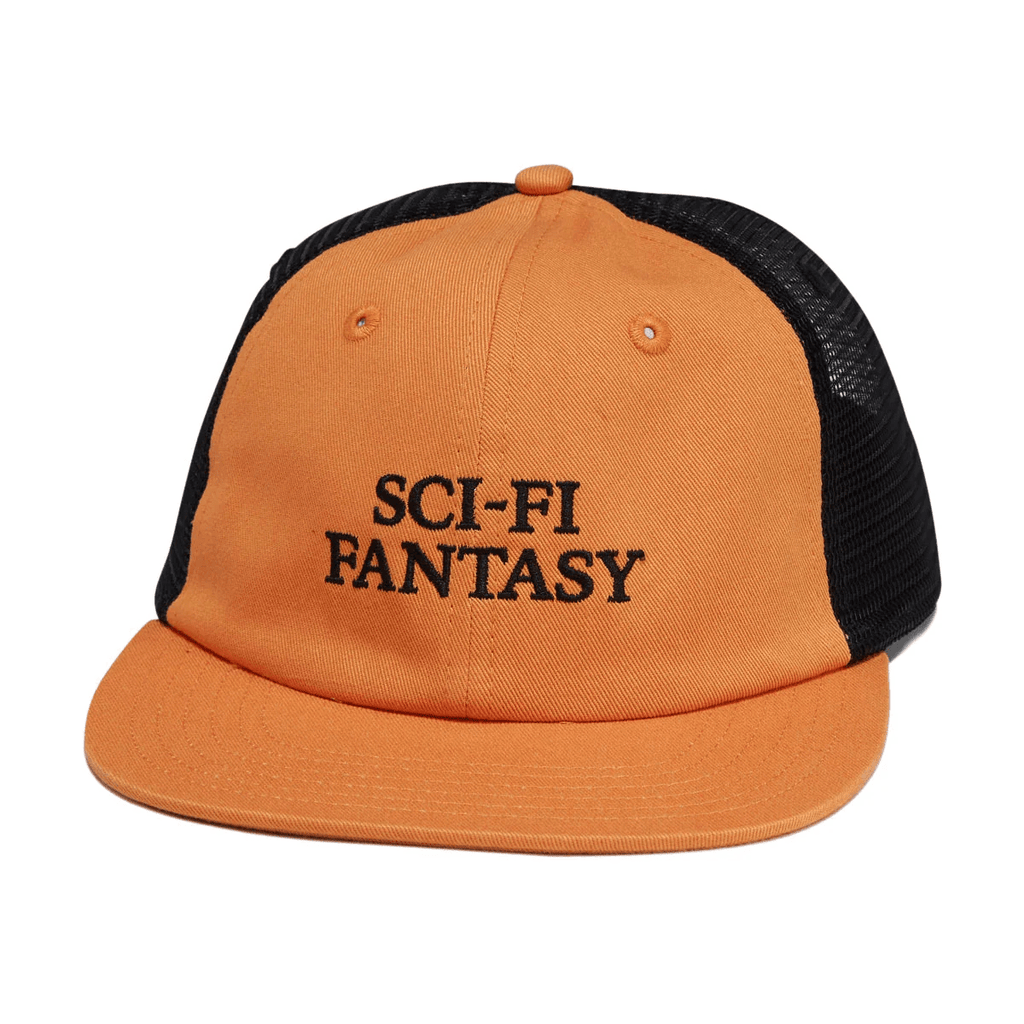 SCI-FI FANTASY LOGO MESH HAT 'ORANGE' - Antithesis Store