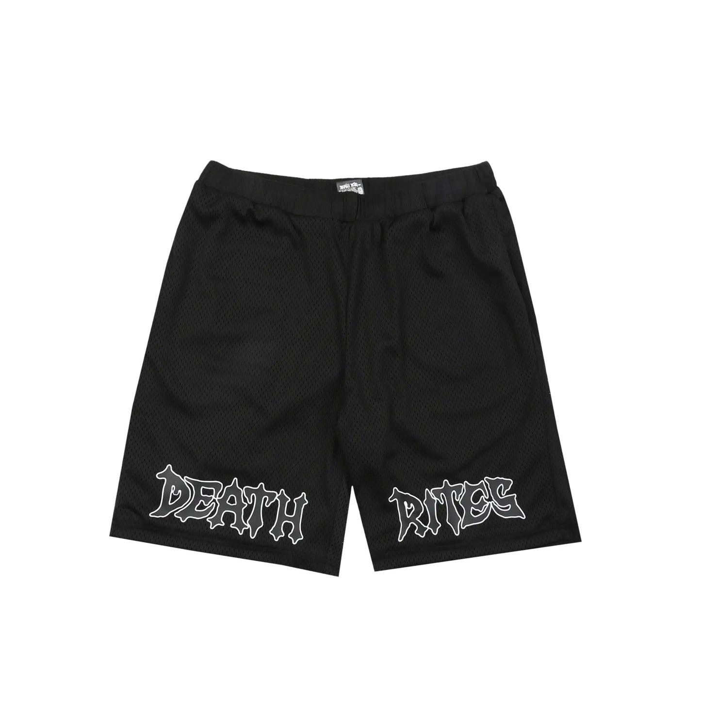 SCRIPT MESH SHORTS 'BLACK' - Antithesis Store