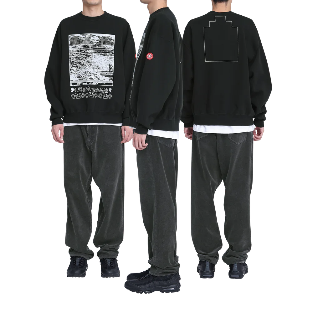 CAV EMPT WASHED FK Hyperferma CREW NECK 'BLACK'