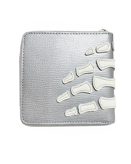 KAPITAL THUMB UP BONE BAND ZIP Wallet 'Silver'