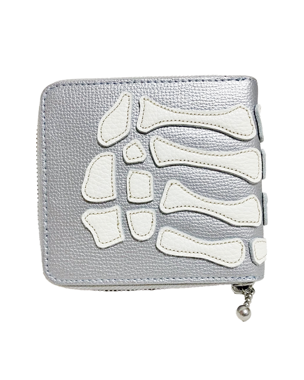 KAPITAL THUMB UP BONE BAND ZIP Wallet 'Silver'