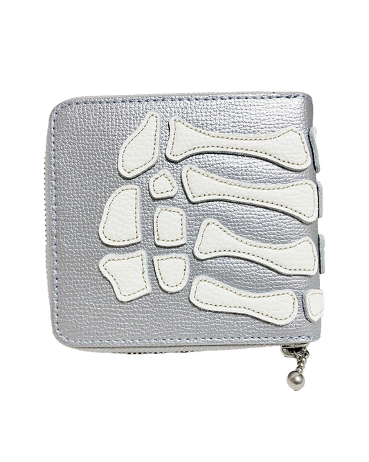 KAPITAL THUMB UP BONE BAND ZIP Wallet 'Silver'