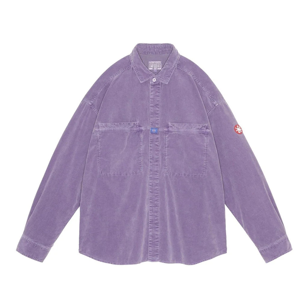 CAV EMPT OVERDYE CORD DESIGN BIG SHIRT 'PURPLE'