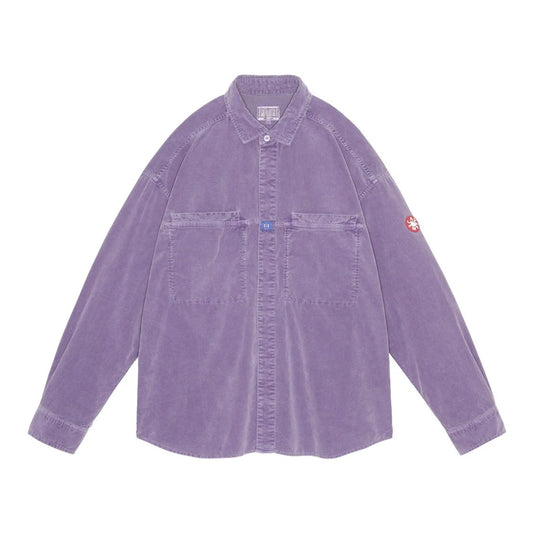 CAV EMPT OVERDYE CORD DESIGN BIG SHIRT 'PURPLE'